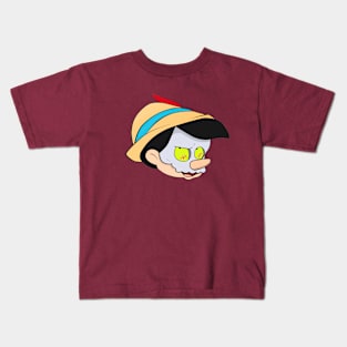 Dope pinocchio mask style character drawing Kids T-Shirt